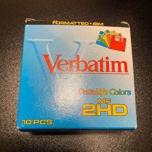 Verbatim DataLife High Density 3.5 inch Microdisks MF-2HD 10 Diskettes Per Pack